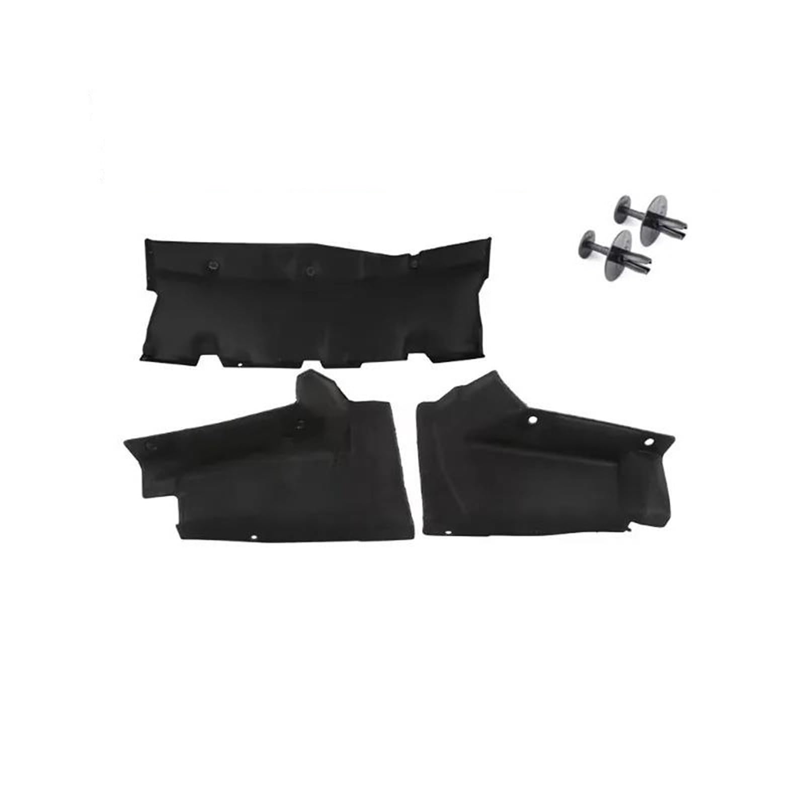 Yueyzhk Full Set 3Pcs Sound Mat Car Hood Insulation Pad Engine Cover Lower Liner Cotton Soundproof Heat Mat For Peugeot 3008 T84 2008~2016(Full Set 3Pcs)
