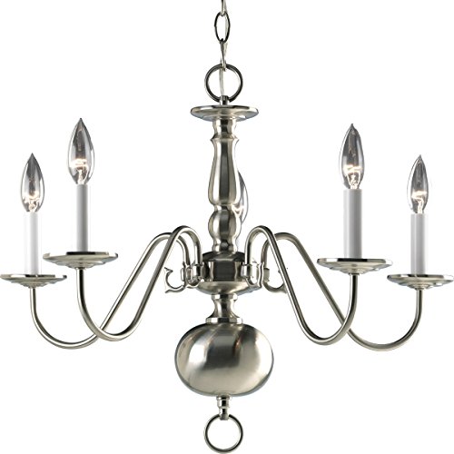 🔥 Progress Lighting P4355-09 Americana Chandeliers, 24-Inch Diameter x 18-Inch Height, Nickel