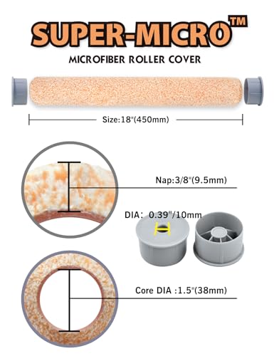 ROLLINGDOG Exclusive End Caps Refill - 1.5\" Core Dia for 18 Inch Paint Roller Frame/Paint Roller Cover with Pin Hole Sized 10mm (Pack of 2) - Thumbnail 3