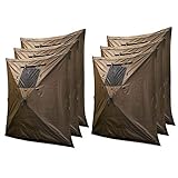 Clam Quick Set Wind Panels, Wind and Sun Protection for Tents, Essential Camping Accessories for Quick Set Traveler and Escape Gazebos, Brown