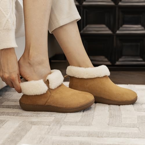 RockDove Women's Sierra Faux Leather Bootie Slipper2