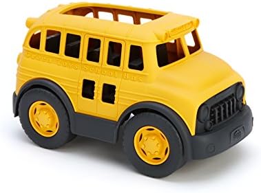 Green Toys School Bus, Yellow FFP - Pretend Play, Motor Skills, Kids Toy Vehicle. No BPA, phthalates, PVC. Dishwasher Safe, Recycled Plastic, Made in USA.