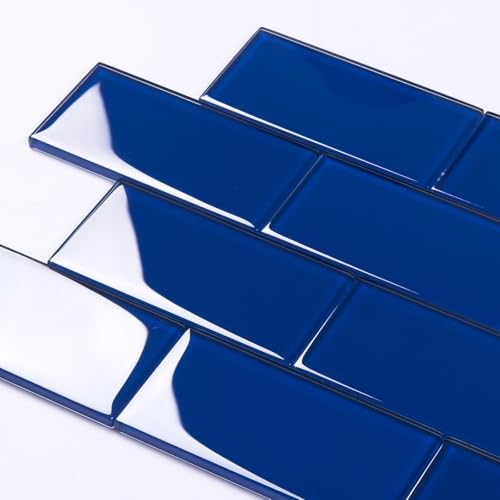 Adedeo Glass Subway Tile 3 x 6 Inch Cobalt Blue