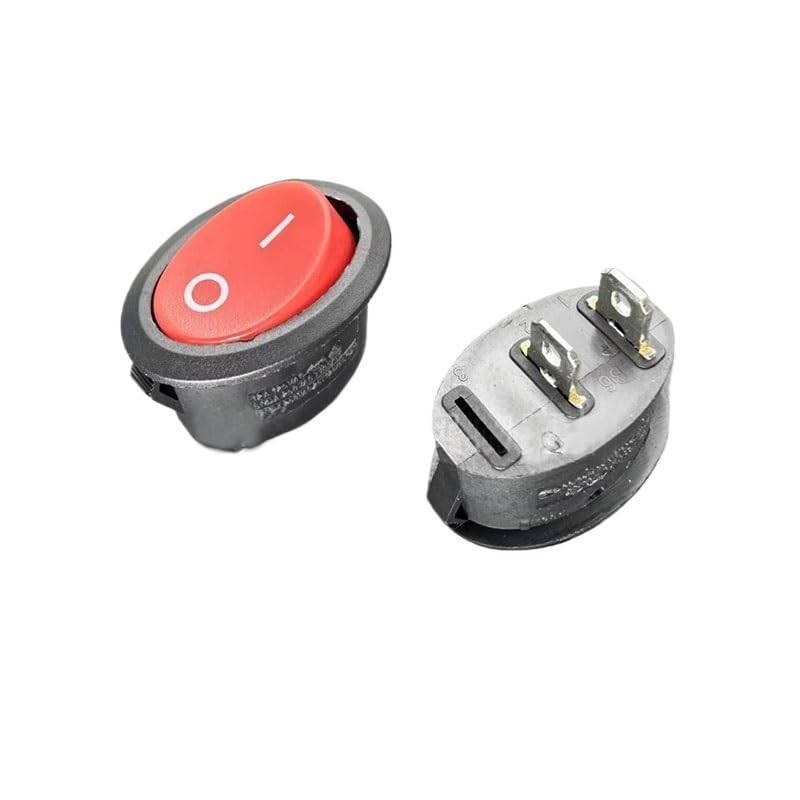 Interruptor basculante para embarcaciones, Botón de 10 piezas, 2 pines, velocidades, alta corriente, 6A250V, ovalado, 25 * 17mm, interruptor encendido