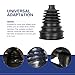 Cuymoap 2 PCS Car CV Axle Boots, Rubber Flexible Joint Boot Dust Cover with Fixed Clamps and Cable Ties, Cuttable Seal Outer Ball Cage Protection, Universal Axle Repair Accessory for Car (Black)