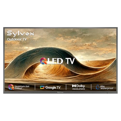 SYLVOX Outdoor TV, Smart QLED TV 75 inch, Weatherproof...
