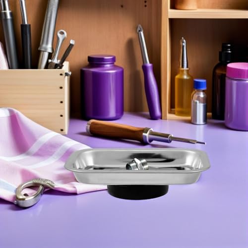 Bandeja Magnética Inoxidable Organizador Compacto para Mecánicos y Herramientas 6