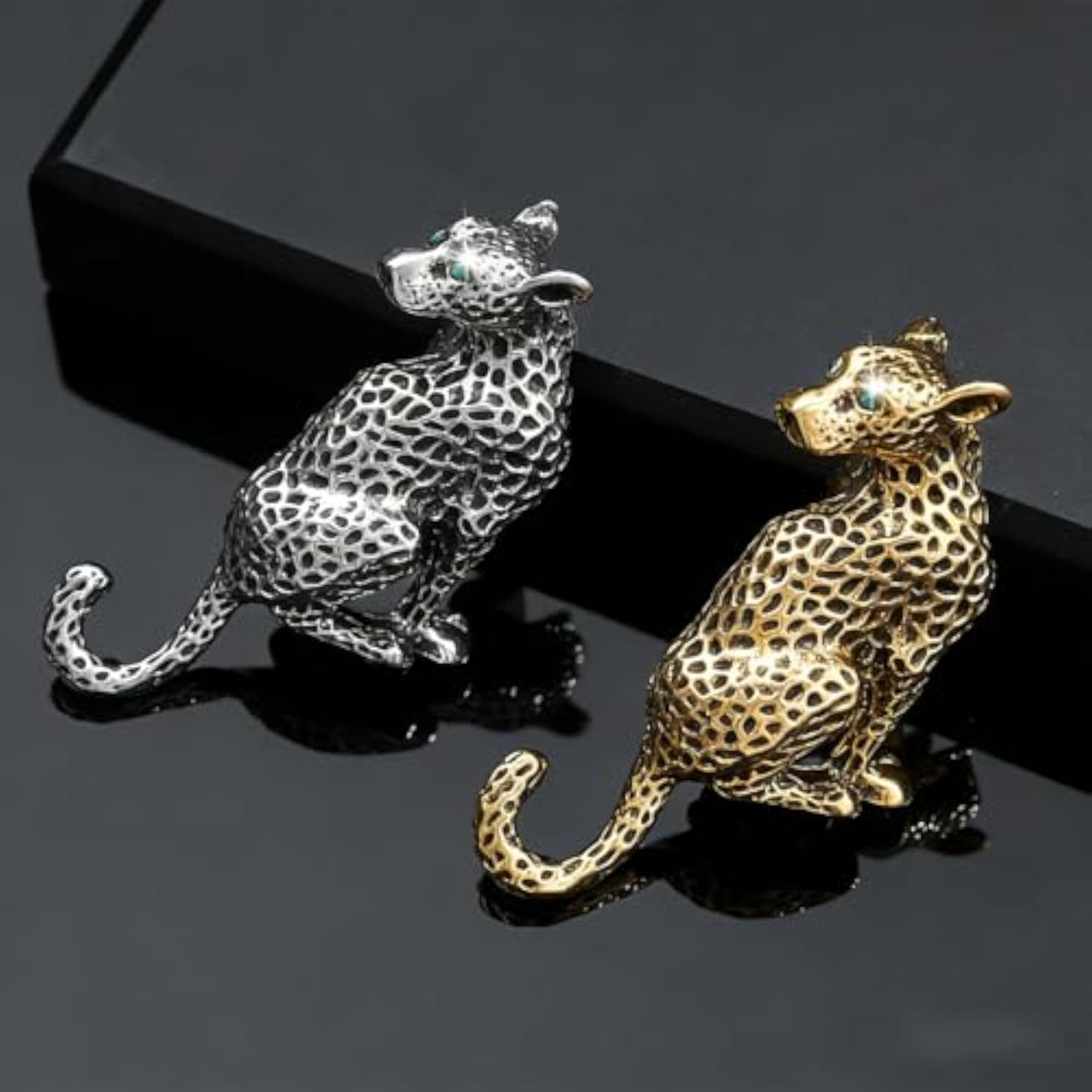 2Pcs Brooch Set for Men, Gothic Punk Animal Motif