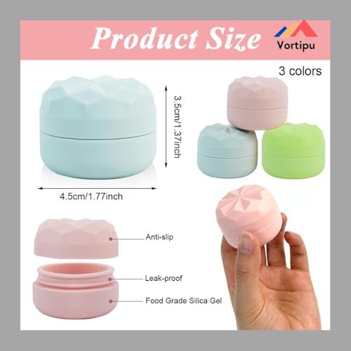Image of Vortipu Silicone Snack Containers with Lids, Leakproof Reusable Food Storage Cups, BPA-Free Lunch Boxes for Kids & Adults, Travel & Picnic Use (Multi)