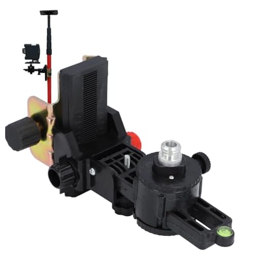 Base Telescópica de Nivelamento de Pólo, Adaptador de Nível de de Suporte de Ajuste Fino, Base Giratória Magnética Em Forma de L Com Clipe Ajustável