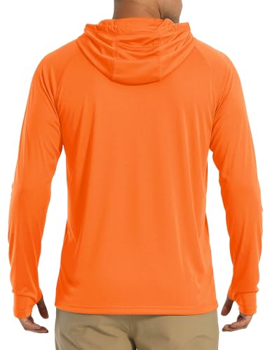 Image of MAGCOMSEN Men's Hooded UPF 50+ Sun Protection T Shirts Long Sleeve Athletic Fishing Shirts Rash Guards