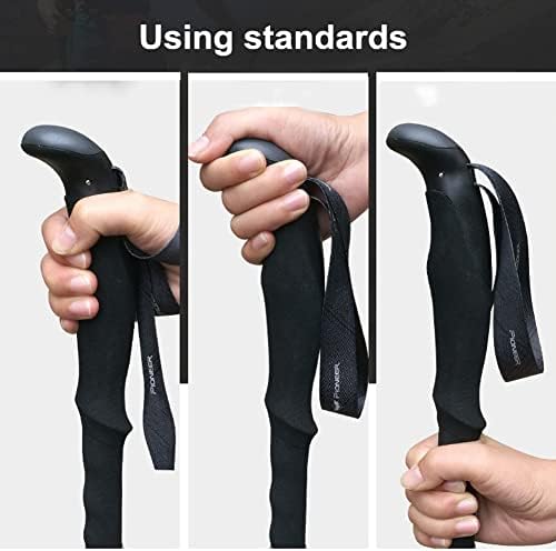 Trail Running Folding Pole 99% Carbon Ultra-Light Walking Pole Outdoor Carbon Fiber Trekking Pole Suitable for Off-Road/Climbing/Hiking/Touring (Size : 125CM) (115CM)