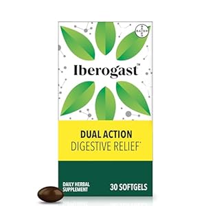 Iberogast Dual Action Digestive Relief, Daily Herbal Supplement, Supports Gut Health* Helps: Relieve Occasional Upset Stomach(bloating relief, nausea, heartburn, gas)+Restore Digestive Function* 30ct