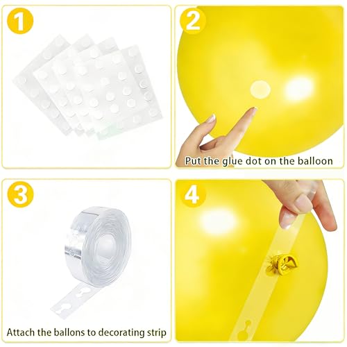 Image of Yellow Blue and White Balloons, 70-Pack Balloons for Birthday Graduation