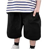Cargo Shorts for Boys 5 Inch - Boy's Short Uniform Pants Boys Fashion Elastic Waist Workout Clothes with Pocket Outdoor Playwear 2026
