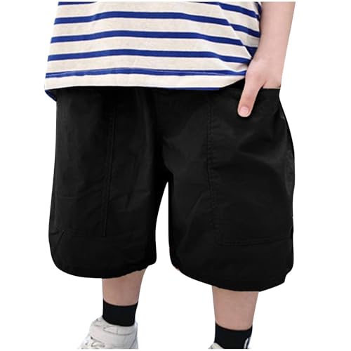 Cargo Shorts for Boys 5 Inch - Boy's Short Uniform Pants Boys Fashion Elastic Waist Workout Clothes with Pocket Outdoor Playwear 2026