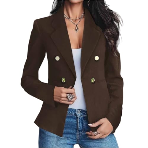 SCBFDI Veste Femme Velours Veste Femme Printemps Officier Jacket Vetement Solde Chic et Elegant...