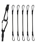 JUKOTA 5 pezzi Corda elastica, elastiche con moschettoni, tenditore elastico da 35 cm, trasporto in gomma elastica per valigie, ganci cinghia elastica per tendalini, teloni, campeggio, bagagli