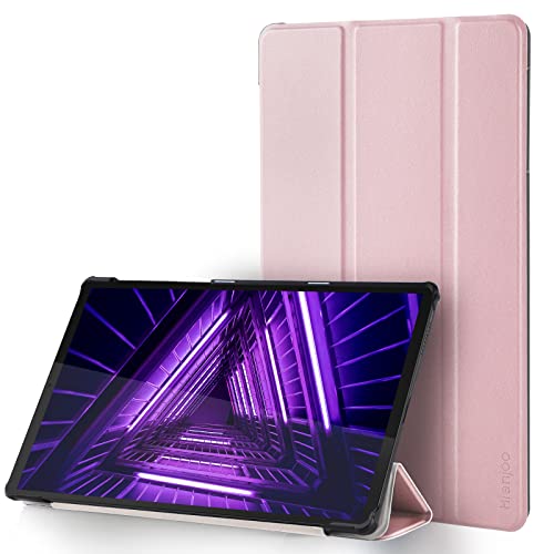 Hianjoo Hülle Kompatibel für Lenovo Tab M10 FHD Plus 10.3 Ultra Dünn Leder Schutzhülle mit Standfunktion Kompatibel für Lenovo Tab M10 FHD Plus (2nd Gen) 10.3 TB-X606F Pink