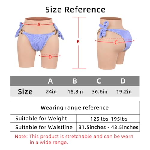 YUMEYA Silicone Buttock Pants Fake Butt Pads Hip Enhancement Panties Male to Female Butt Pads for Crossdresser3