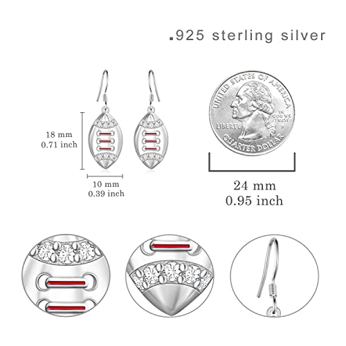 Image of Football /Golf /Volleyball Earrings 925 Sterling Silver Sports Earrings for Women Sports Gifts for Girls
