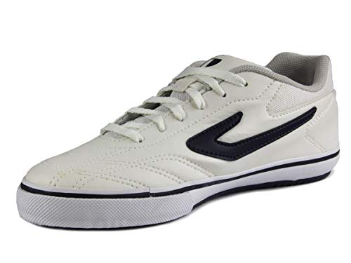 Chuteira Topper Dominator 3 Vulcanizado, Masculino, Branco/Marinho, 41