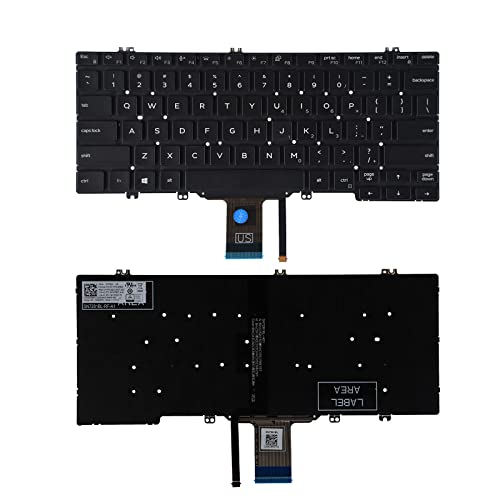 SUNMALL Replacement Keyboard Compatible with Dell Latitude 3300 5300, 5300 2-in-1, 5310,5310 2-in-1, 7200 7300 E5300 E7300, with Backlit, No Frame