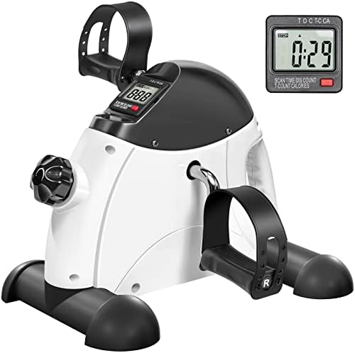 Mini Exercise Bike Under Desk Bike Pedal Exerciser Portable Foot Arm & Leg Peddler Cycle Machine with LCD Screen Displays Mini Exercise Bike Under Desk Bike Pedal Exerciser Portable Foot Arm & Leg Peddler Cycle Machine with LCD Screen Displays