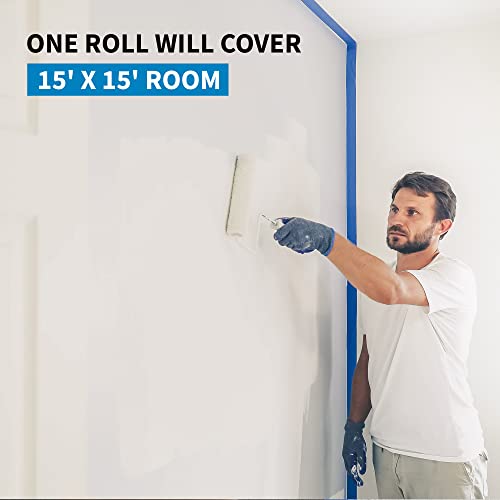 Precision Defined Multi-Surface Professional Blue Painters Tape, 1.88 Inch X 60 Yards, 3 Pack, Uv-Resistant, Water-Based Acrylic Adhesive, Paint Tape For Walls, Tiles, Glass #TOP3