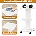 uyoyous 3 Tier Esthetician Rolling Cart with Locking Wheels, Aluminum Trolley Cart for Salon Spa Clinic Nail Tattoo, 220lbs Capacity Beauty Machine Storage Organizer