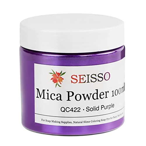 Mica Powder - 100G/3.5Oz. Purple Mica Powder For Epoxy Resin Violet Natural Shimmer Resin Pigment Powder Dye For Soap Making, Slime, Bath Bomb, Candle Making, Diy Crafting Projects #TOP5