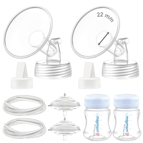 Image of Maymom Pump Parts Compatible with Spectra S2 S1, 22mm Flange Valve Tube Bottle Backflow Protector, Not Original Spectra S2 Replacement Pump Parts Duckbill Valve Bottle