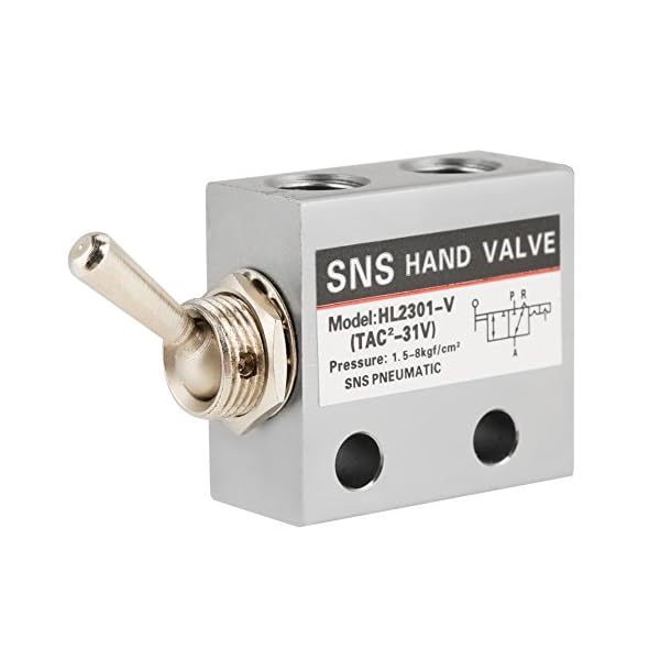 HL2301 3 Position 2 Port Toggle Switch Pneumatic Mechanical Valve