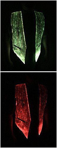 LED Fiber Optic Waistcoat Light up Vest for Men Fashion Glow in the Dark Luminous Vest,Mobile APP Control3