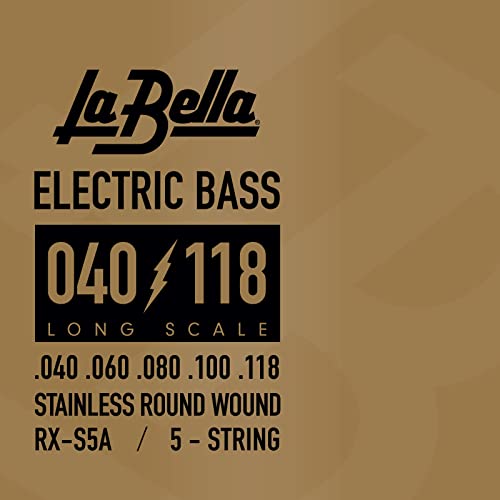 La Bella Bass RX-S5A Stainless Steel 040/118 - Les Beatles, Paul McCartney, John Lennon, RIngo Starr, George Harrison La Bella Bass RX-S5A Stainless Steel 040/118