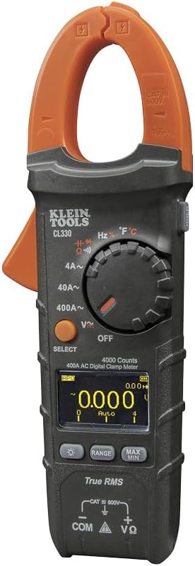 Klein Tools CL330 400A AC Auto-Ranging Digital Clamp Meter,