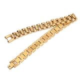 Qudinip Pulsera para Hombre Diseño Exquisito Simple Elegante para Regalo Fiesta de Cumpleaños - Joyería de Acero de Titanio 21 X 1 X 1 Cm (Oro)