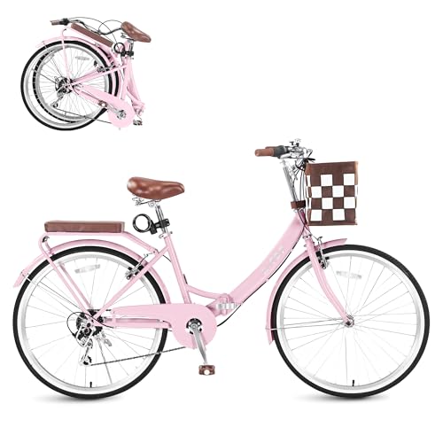 BGGFNZ Foldable Beach Cruiser Bike for Women,...
