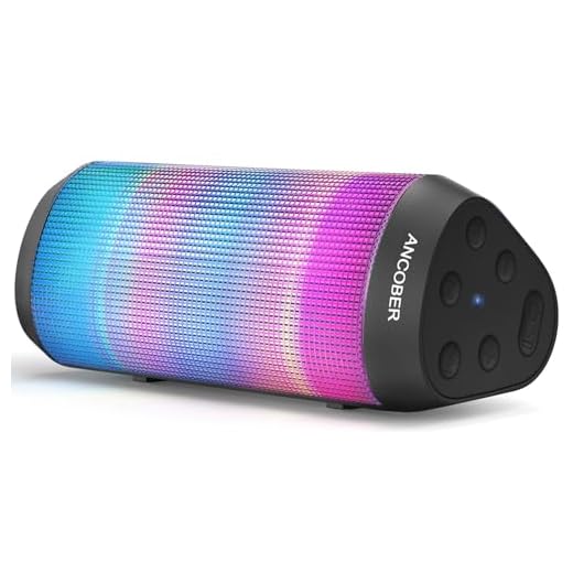Best umbrella pole lights and speaker ANCOBER Portable Bluetooth Speaker