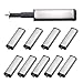 Demason 10 Pcs Cierre Pulsador Puerta, Cierre Magnético, Amortiguadores Muebles Cocina, Iman Magnetica Amortiguador de Acero Inoxidable, Cerradura Puerta Metalica, Cerradura Presión, para Cajón Mueble