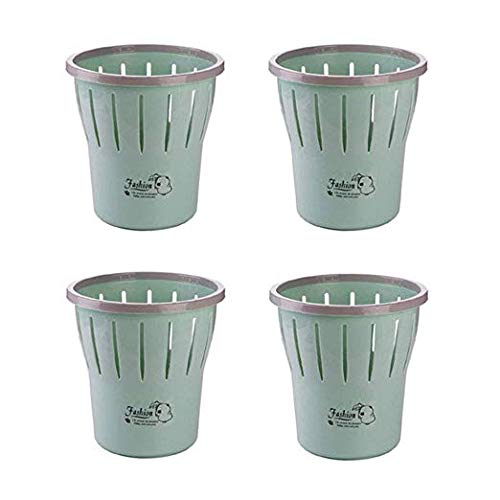 Poubelle salle de bain bureau et cuisine lot de 4 corbeilles 8L pour maison et hôtel