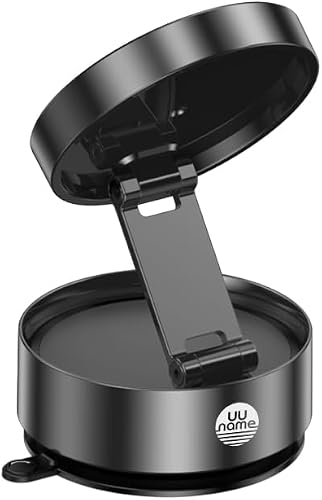 Q12 AutoVac Pro Magnetic Car Phone Holder - New Upgrade Vacuum Auto-Suction Cup, 360° Rotation, Universal for All Phones & Cars, Compact Portable Mount for Dashboard/Windshield/Desk (Black)