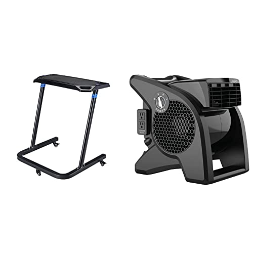 Rad Cycle Products Adjustable Bike Trainer Fitness Desk Portable Workstation Standing Desk & Lasko High Velocity Pro-Performance Pivoting Utility Fan, Black Grey U15617 #TOP25
