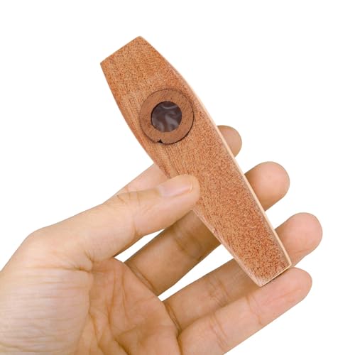 DIIOOMIEEU Wooden Kazoo - Brown Kazoo for Adults & Kids