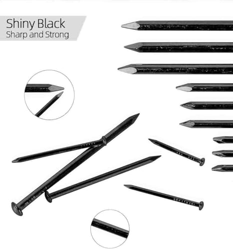 Image of Tiny Wooden Nails for DIY Craft Projects, Antique Drawer Repairing, Mini Boxes Decorative Accessories, 1inch, 100pcs (Black, 25mm)