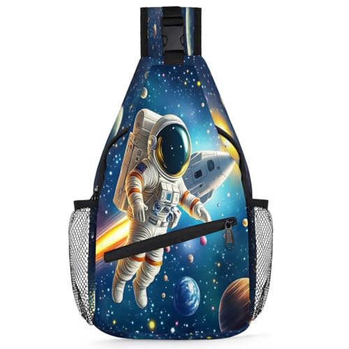 Sling Bag unisex para mujer y hombre estampado astronáuta
