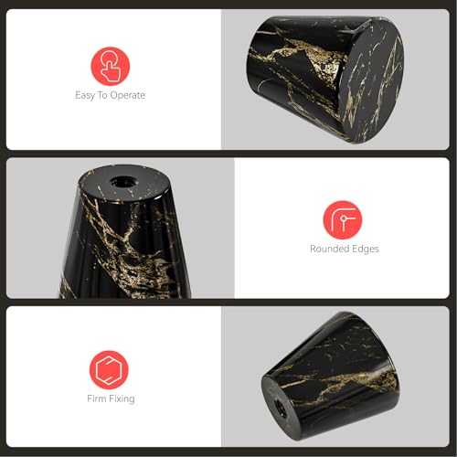 Image of homdiy 10 Pack Black Gold Speckled Cabinet Knobs Dresser Knobs