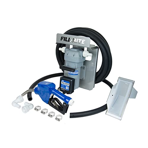 Fill-Rite DF012CAN520 12V 8 GPM Diesel Exhaust Fluid (DEF) Transfer Pump w/Tote Mount Package &amp; Automatic Nozzle
