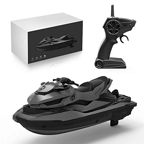 AIOJY RC Mini Remote Giochi Boat Control 2.4G Estate idrico Elettrico for Bambini Barche a Motore, Regali for Interni ed Esterni Il miglior Regalo di Compleanno for i Capretti (Color : Gray)