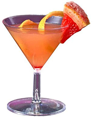 Zappy ZP-136-60 Disposable Mini Plastic Martini Glasses Clear Mini Dessert Cups Plastic Cocktail Glasses 2 Pc Martini Glass Dessert Glasses Parfait Cups 2 Oz Wine Shooter Shot Glasses Candy Bowls Trifle Party Bowl thumb #3